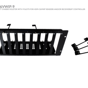 4U Rack Mount Chassis Holster with 9 slots for HDM-C6VWIP Senders and/or Receivers / IP Controller