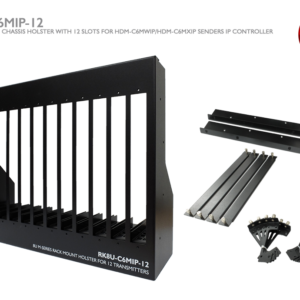 8U Rack Mount Chassis Holster with 12 slots for HDM-C6MWIP/HDM-C6MXIP Senders IP Controller