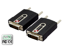 DVI Extender over single LC Fiber with TMDS video and EDID data extends up to 300m