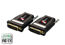 DVI Extender over Fiber with Self-Detecting EDID, EMI Shielding, extends up to 1000m